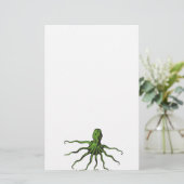 Green and Black Illustrated Octopus (Standing Front)