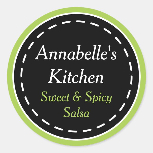 Green and Black Kitchen Stickers (Front)