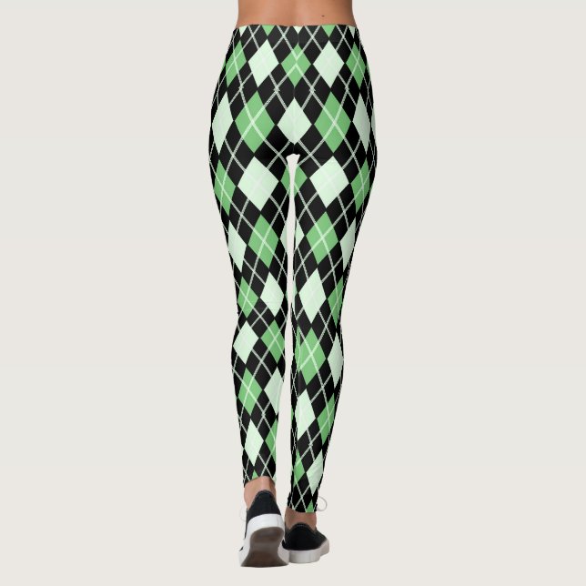 Green and Black Leggings (Back)
