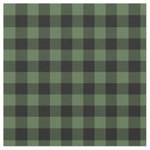 Green and Black Lumberjack Plaid Fabric