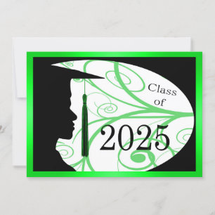 Green and Black Man Silhouette 2025 Card