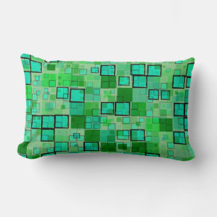 Green and Black Pattern Custom Pillow