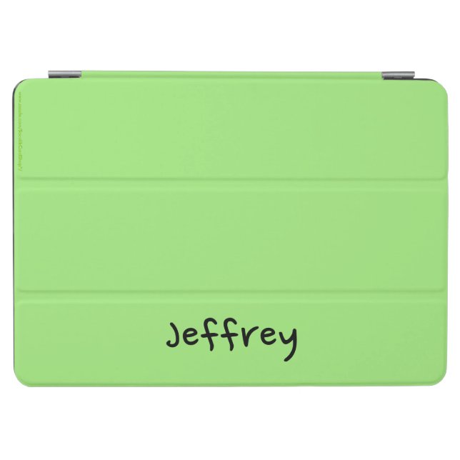 Green and Black, Personalized Name iPad Air Cover (Horizontal)
