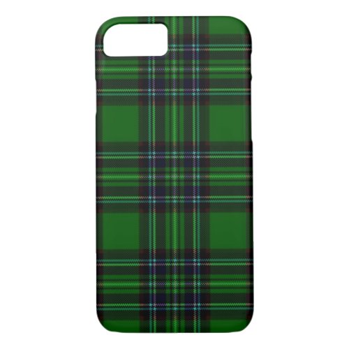 Green and Black Plaid iPhone 87 Case