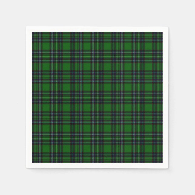 Green and Black Plaid Napkins (Front)