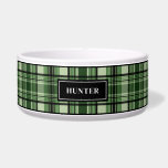 Green And Black Plaid Pattern With Custom Name<br><div class="desc">Destei's original plaid / tartan pattern featuring a green and black color scheme. There is also a personalizable text area for a name.</div>