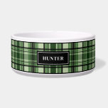 Green And Black Plaid Pattern With Custom Name<br><div class="desc">Destei's original plaid / tartan pattern featuring a green and black color scheme. There is also a personalizable text area for a name.</div>