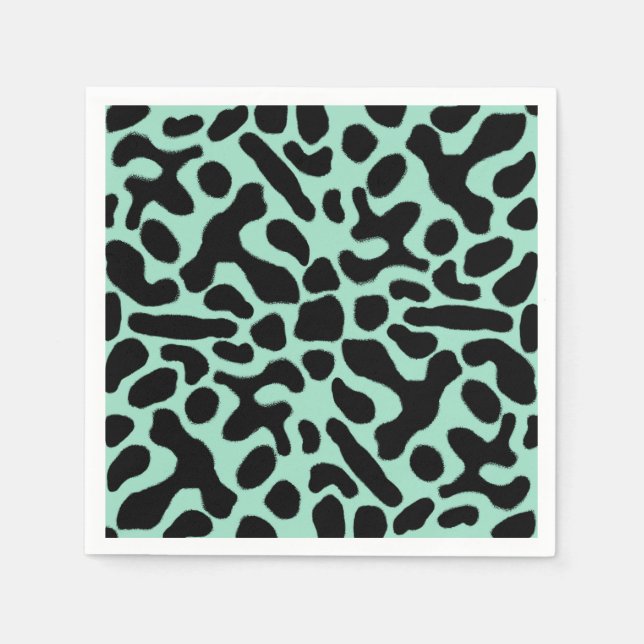 Green and Black Poison Dart Frog Napkins (Front)