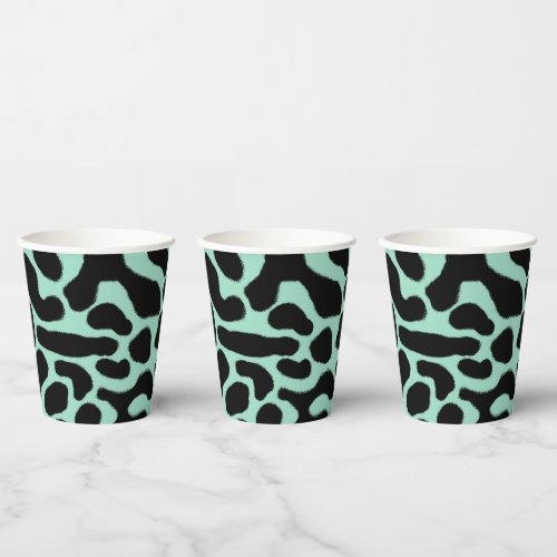 Green and Black Poison Dart Frog Paper Cups