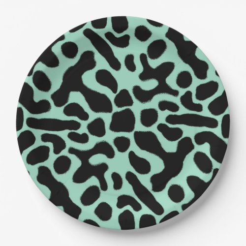 Green and Black Poison Dart Frog Paper Plates
