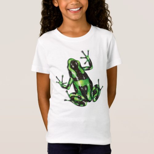 Green and Black Poison Dart Frog T_shirt