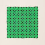 Green and Black Polka Dots Scarf<br><div class="desc">Green Background and Black dots,  Green Polka Dots Textile Surface Pattern design</div>