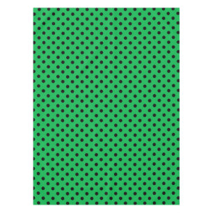 Green and Black Polka Dots Tablecloth