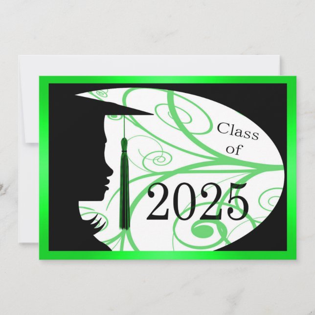 Green and Black Silhouette 2025 Card (Front)