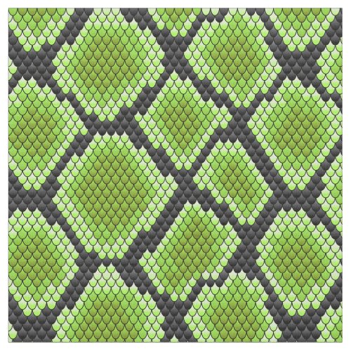 Green And Black Snakeskin Fabric