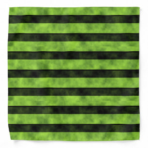 Green and Black Stripe Design Bandana