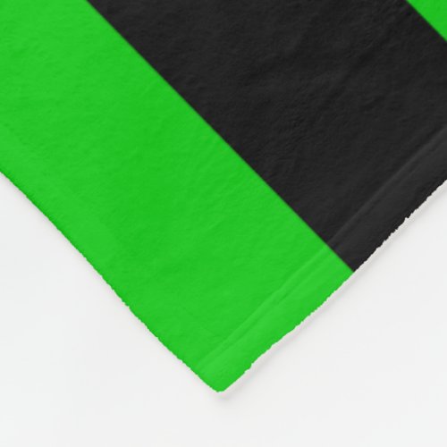 Green and Black Striped Fleece Blanket