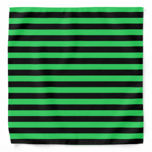 Green and Black Stripes Bandana
