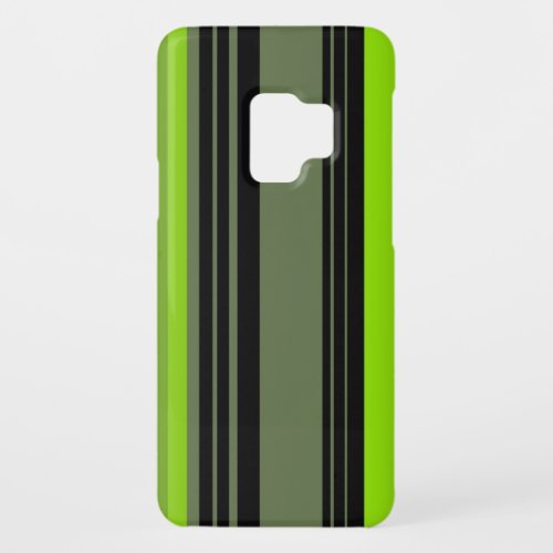 Green and Black Stripes Pattern Art Design 2 Case_Mate Samsung Galaxy S9 Case