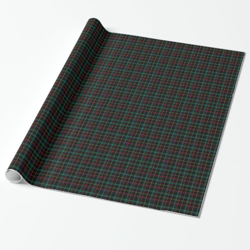 Green and Black Tartan Plaid Pattern Wrapping Paper