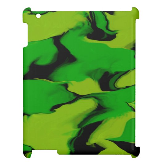 Green and Black Wavy iPad Cases