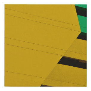 Green and black wooden board faux canvas print