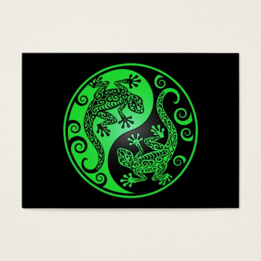 Green and Black Yin Yang Geckos (Front)