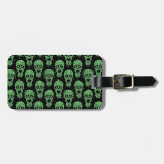Green and Black Zombie Apocalypse Pattern Luggage Tag