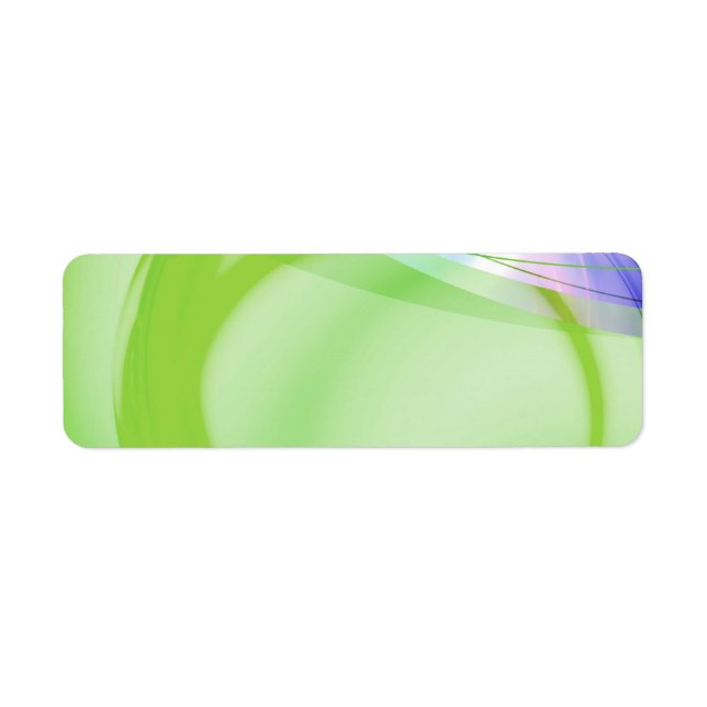 Green and Blue Abstract Design Label (Front)