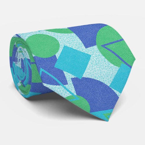 Green and Blue Abstract Design  Neck Tie