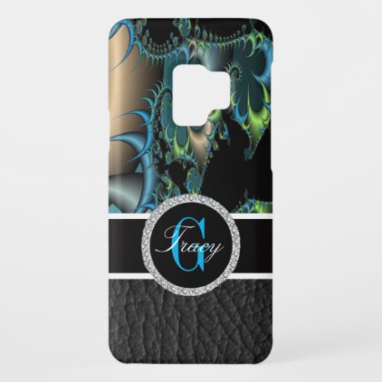Green And Blue Abstract Monogram Case-Mate Samsung Galaxy S9 Case