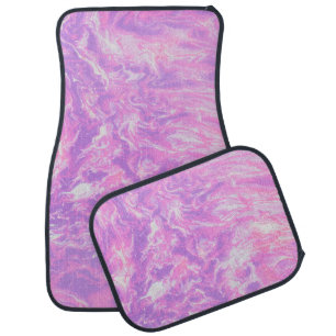 GREEN AND BLUE ABSTRACT PAINTING CAR FLOOR MAT