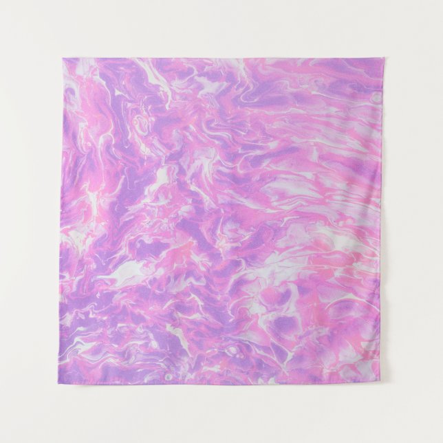 GREEN AND BLUE ABSTRACT PAINTING TAPESTRY (Front)