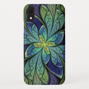 Green and Blue Abstract Pattern La Chanteuse IV iPhone XR Case