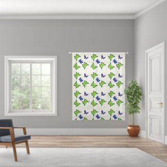 green and blue butterflies