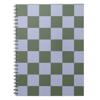 Green and Blue Checkered Notebook