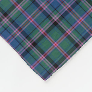 Green and Blue Clan Cooper Scottish Tartan Fleece Blanket