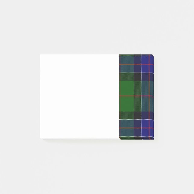 Green and Blue Clan Sinclair Tartan Post-it Notes (Front)