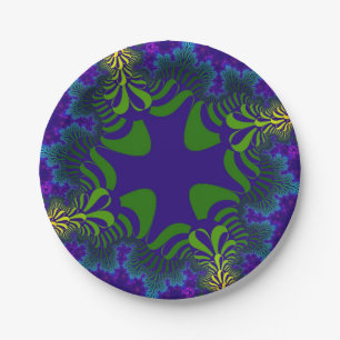 Green and Blue Cross Paper Plates