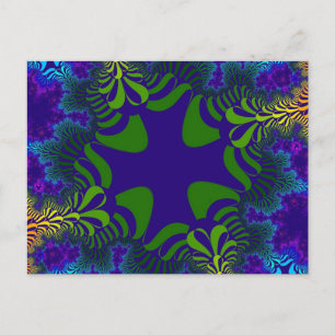 Green and Blue Cross Postcard