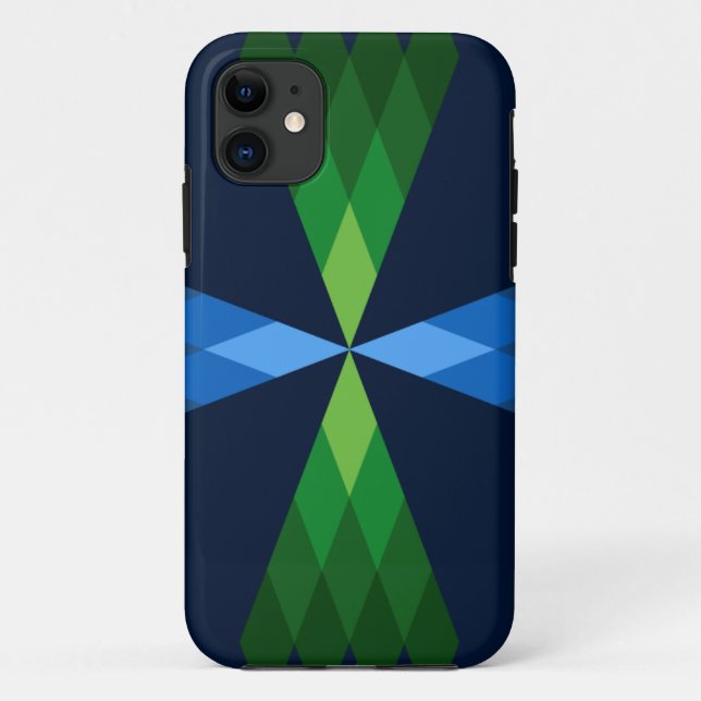 Green and Blue Diamonds Case-Mate iPhone Case (Back)