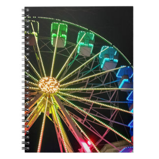 Green and blue Ferris wheel Notebook