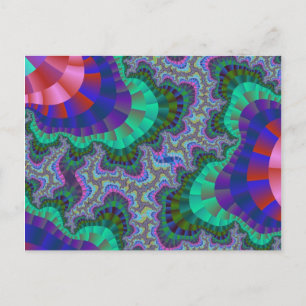 Green and Blue Gear Postcard