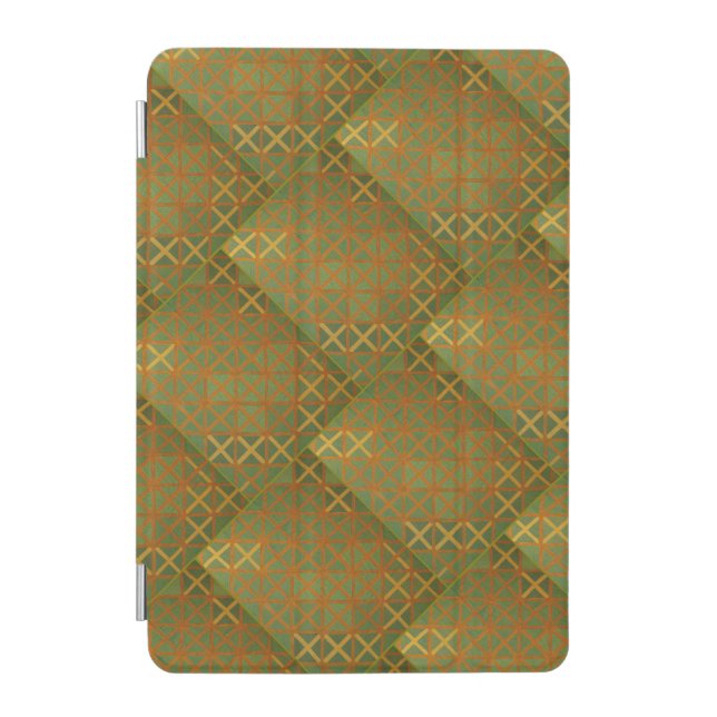 Green And Blue Geometrical Abstract iPad Mini Cover (Front)