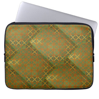 Green And Blue Geometrical Abstract Laptop Sleeve