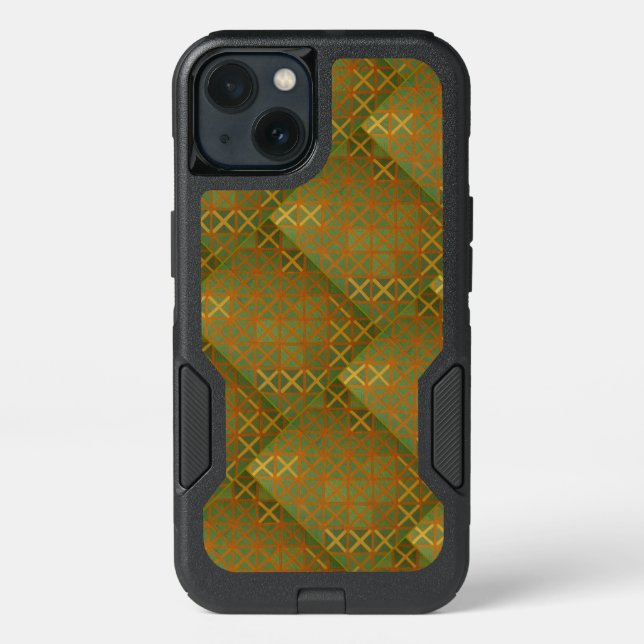 Green And Blue Geometrical Abstract Otterbox iPhone Case (Back)