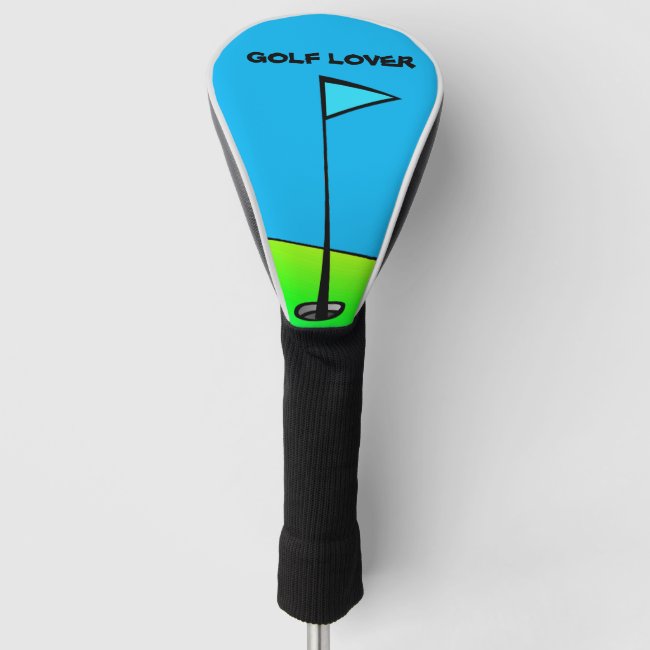 Green and Blue Golfers Driver Cover