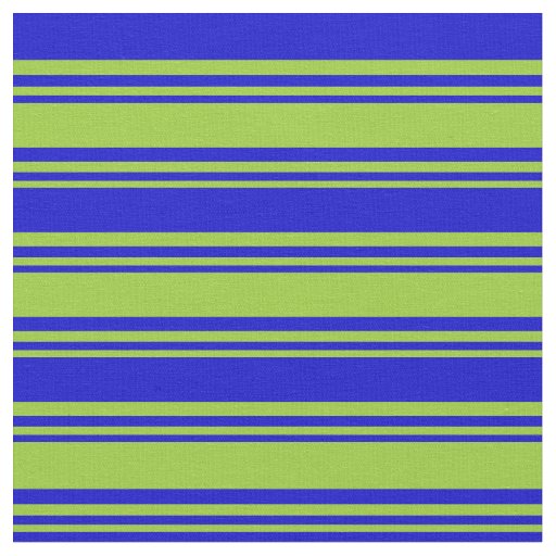 Green and Blue Lines Fabric