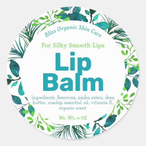 Green And Blue Lip Balm Labels