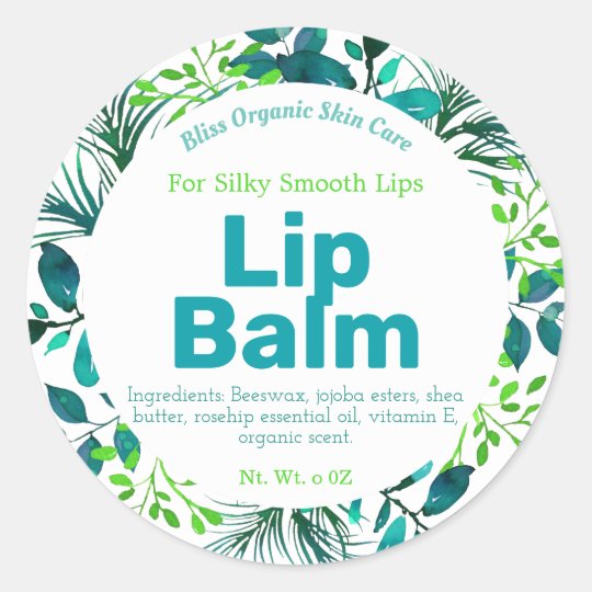 Green And Blue Lip Balm Labels | Zazzle.com